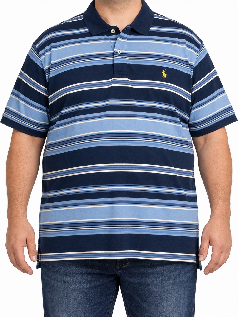 Polo Ralph Lauren Men’s Blue Striped Polo Shirt | Size 4XLT Tall